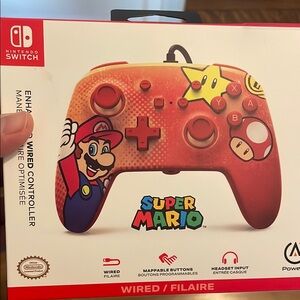 Nintendo Switch Super Mario Wired Controller - Red